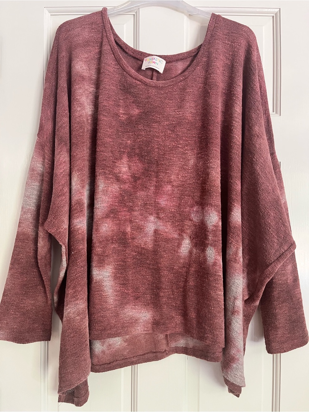 Fantastic Fawn Oversized Dusty Mauve Knit Top